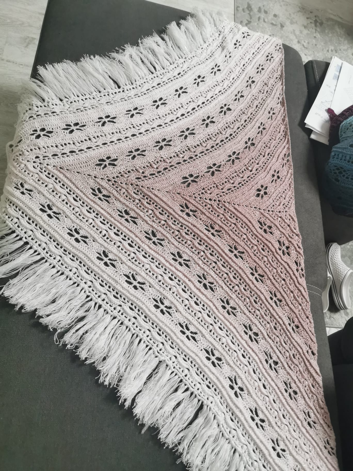 Chusta handmade na szydełku